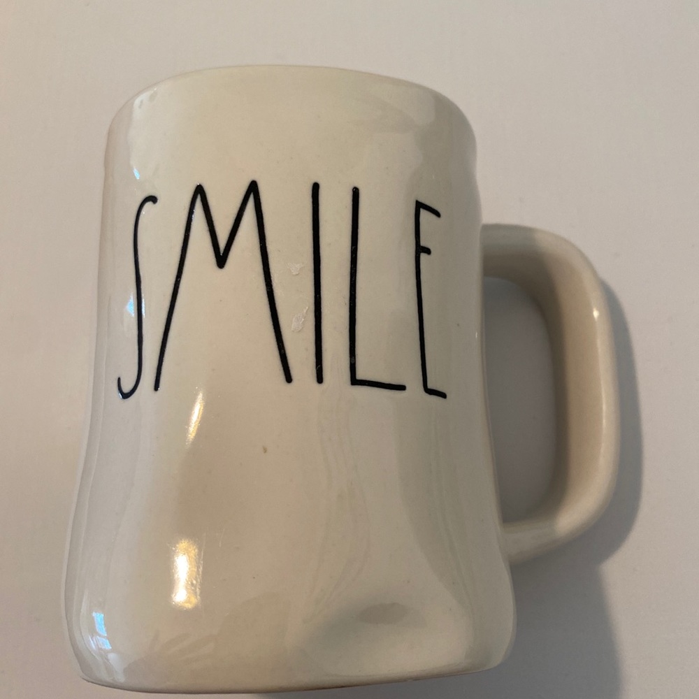 Rae Dunn By Magenta Smile Mug White Ceramic Coffee Cup